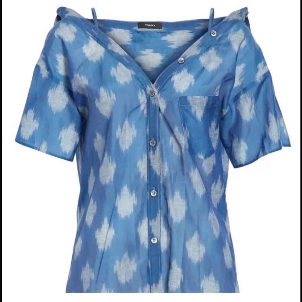 Theory Tamalee SS Spot Ikat Top - Picture 5 of 12